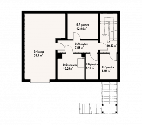 Rzut projektu osina 32 - Piwnica