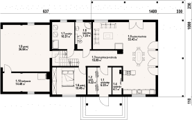 Rzut projektu charbice dws - Parter