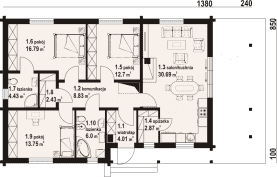 Rzut projektu asnykowo dw - Parter
