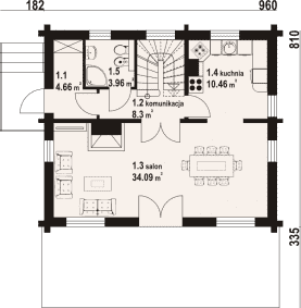Rzut projektu jaworzynka dw 5 - Parter