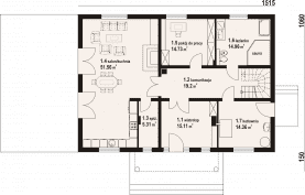 Rzut projektu podsarnie 1dws - Parter