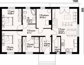 Rzut projektu almanów 1 dws - Parter