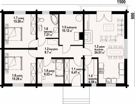 Rzut projektu almanów 1 dw - Parter