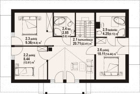 Rzut projektu oleśnica 3 dws - Poddasze