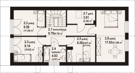 Rzut projektu żarki ag m - Poddasze