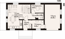 Rzut projektu janowo ag m - Parter