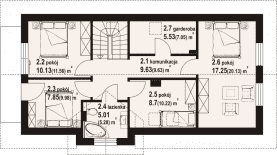 Rzut projektu janowo ag m - Poddasze