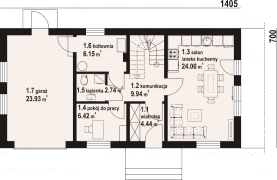 Rzut projektu miłowo ag m - Parter