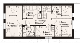 Rzut projektu miłowo ag m - Poddasze