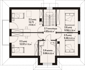 Rzut projektu milicz 49 dw PC - Poddasze