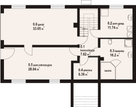 Rzut projektu milicz 49 dw PC - Piwnica