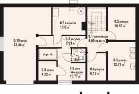 Rzut projektu milicz 59 dw pcr - Piwnica