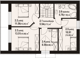 Rzut projektu orłowo a3 pcrte - Poddasze