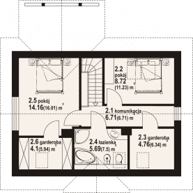 Rzut projektu hoczew mk 11 pc - Poddasze