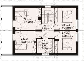 Rzut projektu milicz 33 dw - Poddasze