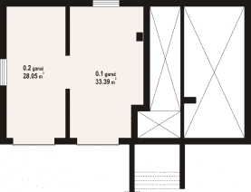Rzut projektu milicz 33 dw - Piwnica