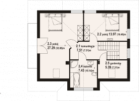 Rzut projektu roztoka 12 dw - Poddasze
