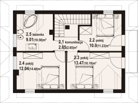 Rzut projektu szyszkowo dw - Poddasze