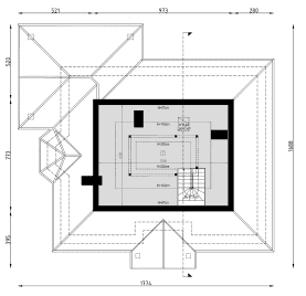 Rzut projektu D172 - Zbigniew z piwnicą WT2021 - Poddasze