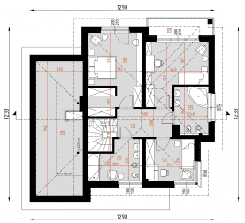 Rzut projektu D132 - WT2021 - Piętro