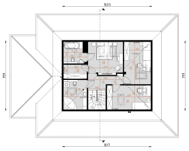 Rzut projektu D131A - WT2021 - Poddasze