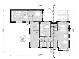 Rzut projektu D61 - WT2021 - Parter
