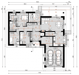 Rzut projektu D152BK_P - WT2021 - Parter