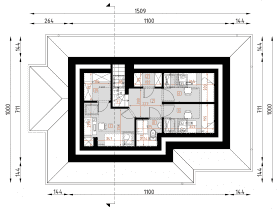 Rzut projektu D144D - WT2021 - Poddasze