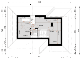 Rzut projektu D216B - Poddasze