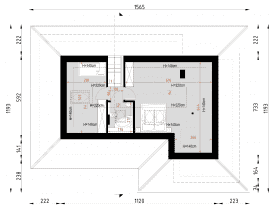 Rzut projektu D216C - Poddasze