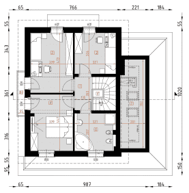 Rzut projektu D133 - WT2021 - Piętro