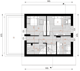 Rzut projektu D221 - WT2021 - Poddasze