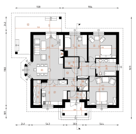 Rzut projektu D172 - Zbigniew WT2021 - Parter