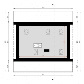Rzut projektu D138 - Poddasze