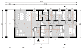 Rzut projektu D322 - WT2021 - Parter