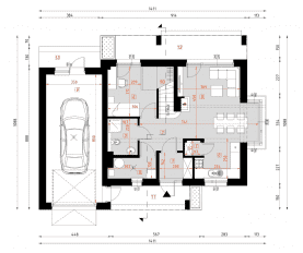 Rzut projektu D306 - WT2021 - Parter