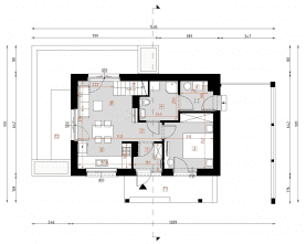 Rzut projektu D274 - WT2021 - Parter