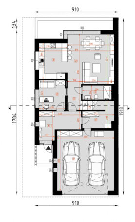Rzut projektu D330 - WT2021 - Parter