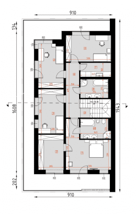 Rzut projektu D330 - WT2021 - Piętro
