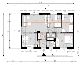 Rzut projektu D323 - WT2021 - Parter