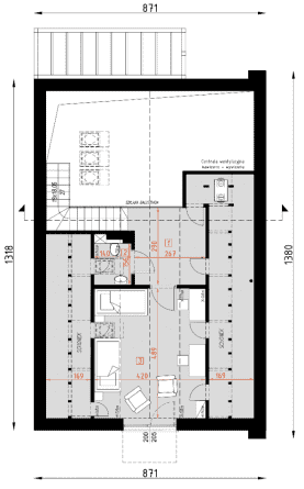 Rzut projektu D298B - WT2021 - Poddasze