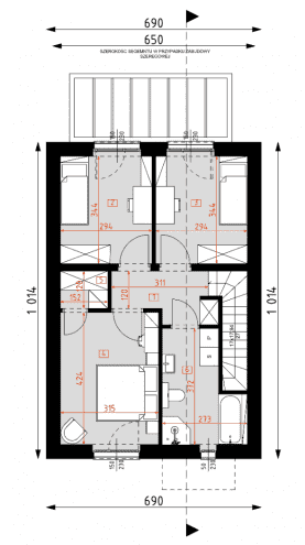 Rzut projektu D348 - WT2021 - Piętro
