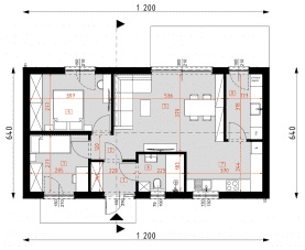 Rzut projektu DM1 - WT2021 wersja drewniana - Parter