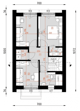 Rzut projektu D427 - WT2021 - Poddasze