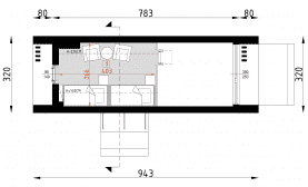 Rzut projektu D435 - wersja drewniana - Poddasze
