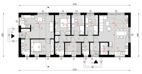 Rzut projektu D408 - WT2021 - Parter
