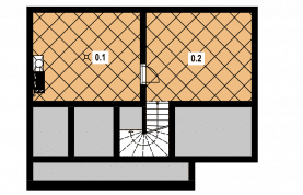 Rzut projektu A-131 szkieletowy - Piwnica