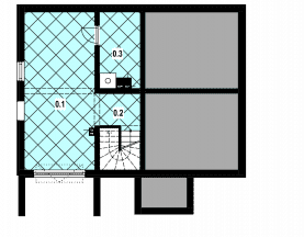Rzut projektu L-99 murowany - Piwnica