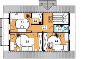Rzut projektu L-98 szkieletowy - Poddasze