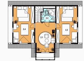 Rzut projektu L-93 szkieletowy - Poddasze